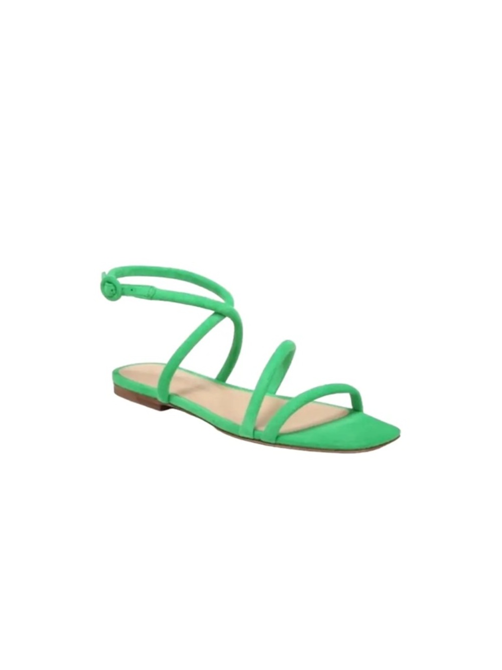 Veronica Beard Neon Green Strappy Square-Toe Sandal - Picture 2 of 5